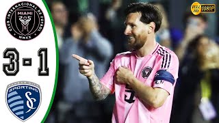 Inter Miami vs Sporting KC - Highlights \u0026 All Goals 2025 🔥 Messi goal