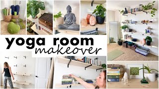 YOGA ROOM MAKEOVER! // ROOM REVEAL // DIY SHELVES + STYLING // DECORATE WITH ME // Intentful Spaces