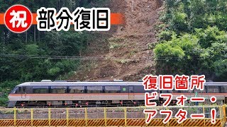 【祝！高山線部分復旧！】飛騨路にワイドビューひだが帰ってきた！被災現場ビフォーアフター比較！