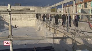 Luçon : visite de chantier du centre aquatique