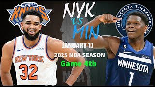 Minnesota Timberwolves VS New York Knicks 4th QTR Game Highlights | NBA Season Jan 17, 2025