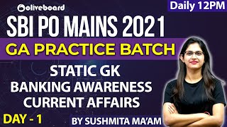 SBI PO Mains 2021| Static GK,Banking Awareness,Current Affairs for SBI PO Mains | Sushmita Ma'am #01