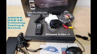 ANNKE 8 Channel 4K DVR with 4x 8MP Camera System  Unboxing, Installing, and Testing.