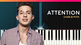 Charlie Puth - "Attention" Piano Tutorial & Lyrics - Chords - How To Play - Cover