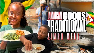 AMAZING! JAMAICAN Cooking Traditional Zimbabwean Food For Her Husband! (Living in Africa Vlog)