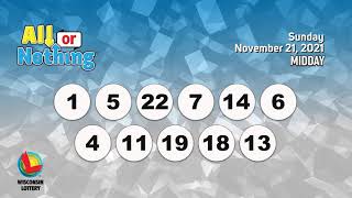 Wisconsin Lottery Midday Draw 11/21/2021