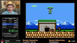 Bionic Commando NES 100% speedrun (all items) in 30:44 by Arcus