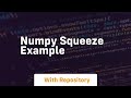 numpy squeeze example