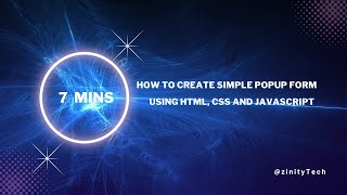Create Popup Login Form using HTML, CSS & JavaScript