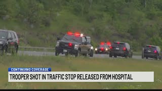 Trooper shot in traffic stop released from hospital