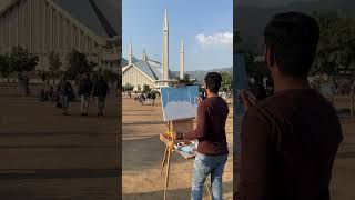 Live Painting Faisal Mosque Islamabad | Paintastic Valley