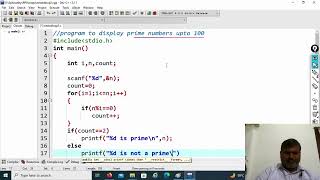 C4.40| Nested loops | prime numbers upto 100 | C language | Dr.Khaja Masthan