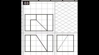 全華圖學099頁第03題/三視圖轉等角圖/綜合練習/第三角法