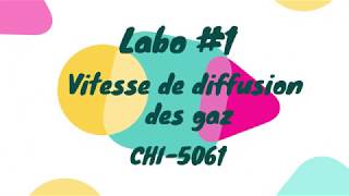 CHI-5061 - Labo1 - Vitesse diffusion des gaz