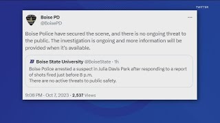 Boise police arrest suspect at Julia Davis Park after report of shots fired report