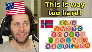 American Reacts to the Norwegian Alphabet