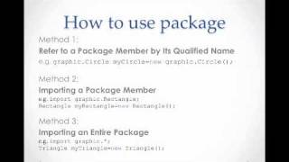11 - Creating a Package of Classes in Java - Zhang