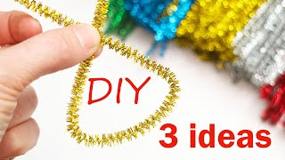 THREE COOL IDEAS 🔥🔥🔥 Chenille Wire 🎄 New Year 🎄 Christmas 🎄 Decor