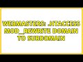 Webmasters: .htaccess mod_rewrite domain to subdomain