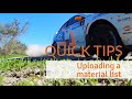 alpscontrols.com Quick Tips - Uploading a material list.