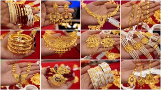 Biyer Gift \u0026 Sob Rokomer Gold Jewellery Matro 1 Gram Theke | Earrings/Necklace/Angti/Ring/Bala/Pola