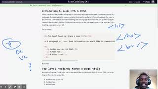 Basic HTML and HTML5 | freeCodeCamp.org - 01