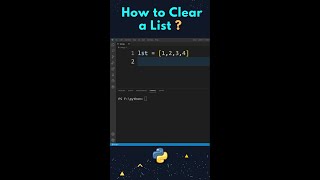 How to Remove all the Elements from List in Python ? #shorts