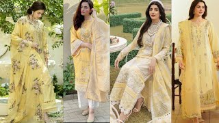 top 10 lemon colour summer dress designs