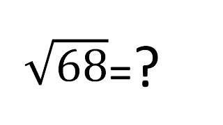 How to find Square Root of 68