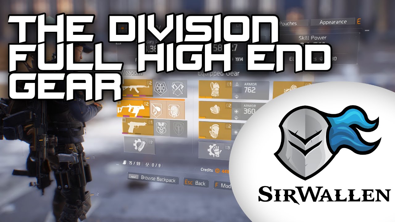 The Division Full High End Gear Set Youtube