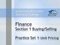 College Math - Finance Chapter Practice Set 1, “Compute Unit Price”.