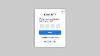How to Build a Modern OTP Verification Form Using HTML & CSS