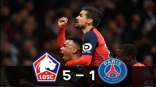 Lille vs PSG 5 1 All Goals and Highlights Resumen  2019