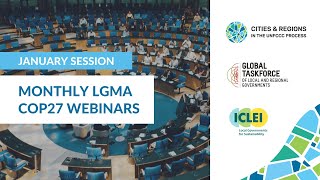 1st LGMA Webinar - Roadmap towards COP27 - 19 January, 10:00 (CET) Session