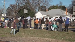 A live look before former President Jimmy Carter motorcade took off from his hometown