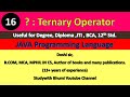 Ternary Operator in JAVA (Conditional Operator) with Theory and Practical Implementation