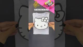 DIY Hello Kitty Tie-Dye tutorial 😻💖 #shorts #diy #craft #handmade #artist #art #
