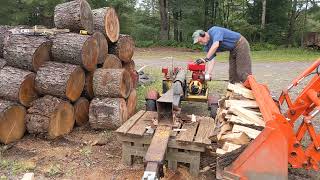 Vintage log lift with Lickity Log Splitter