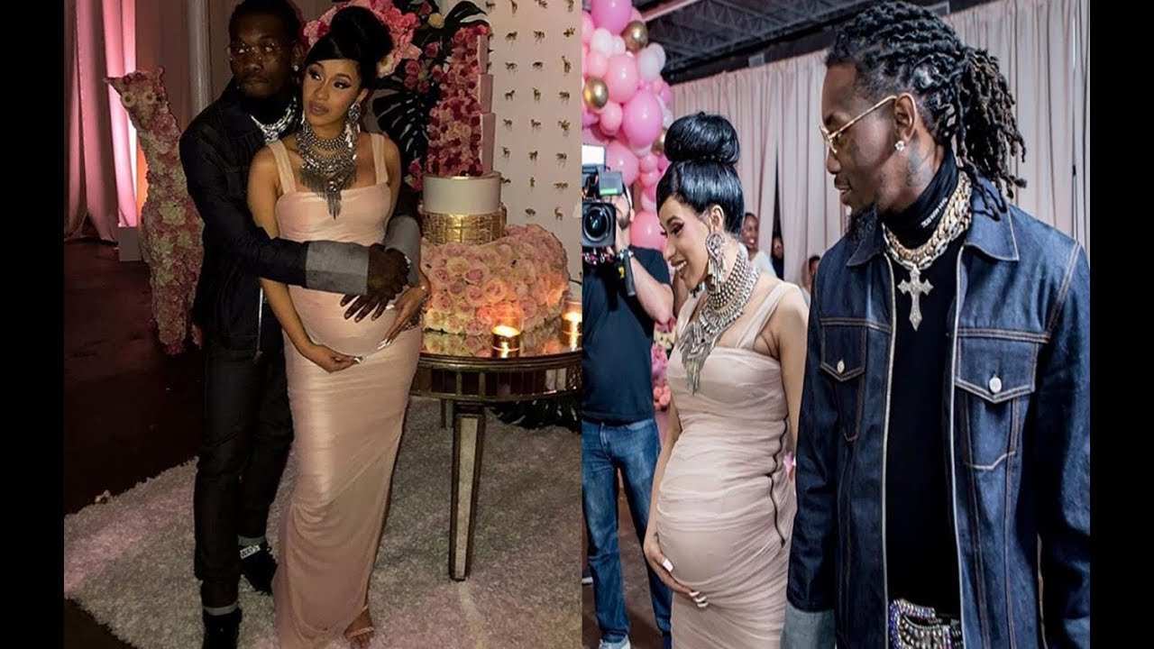 A Very Pregnant Cardi B & Husband Offset Host The Most Lit Baby Shower ...