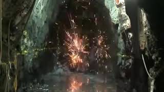 Live Underground development blast of face in metal mine ( best HQ quality )