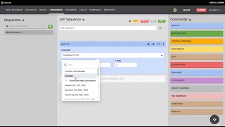 FarmBot Software: Sequence Editor