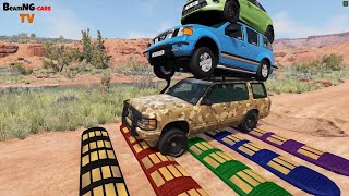 Cars vs Massive Speed Bumps #51 - BeamNG.drive | BeamNG-Cars TV live 6