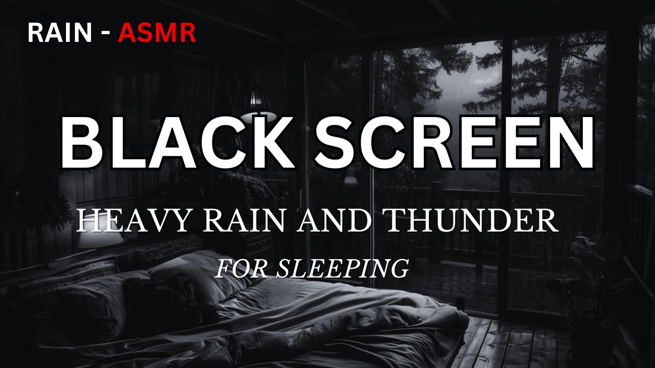 Black Screen Rain Rain Asmr Black Screen Sleep Study Focus 8