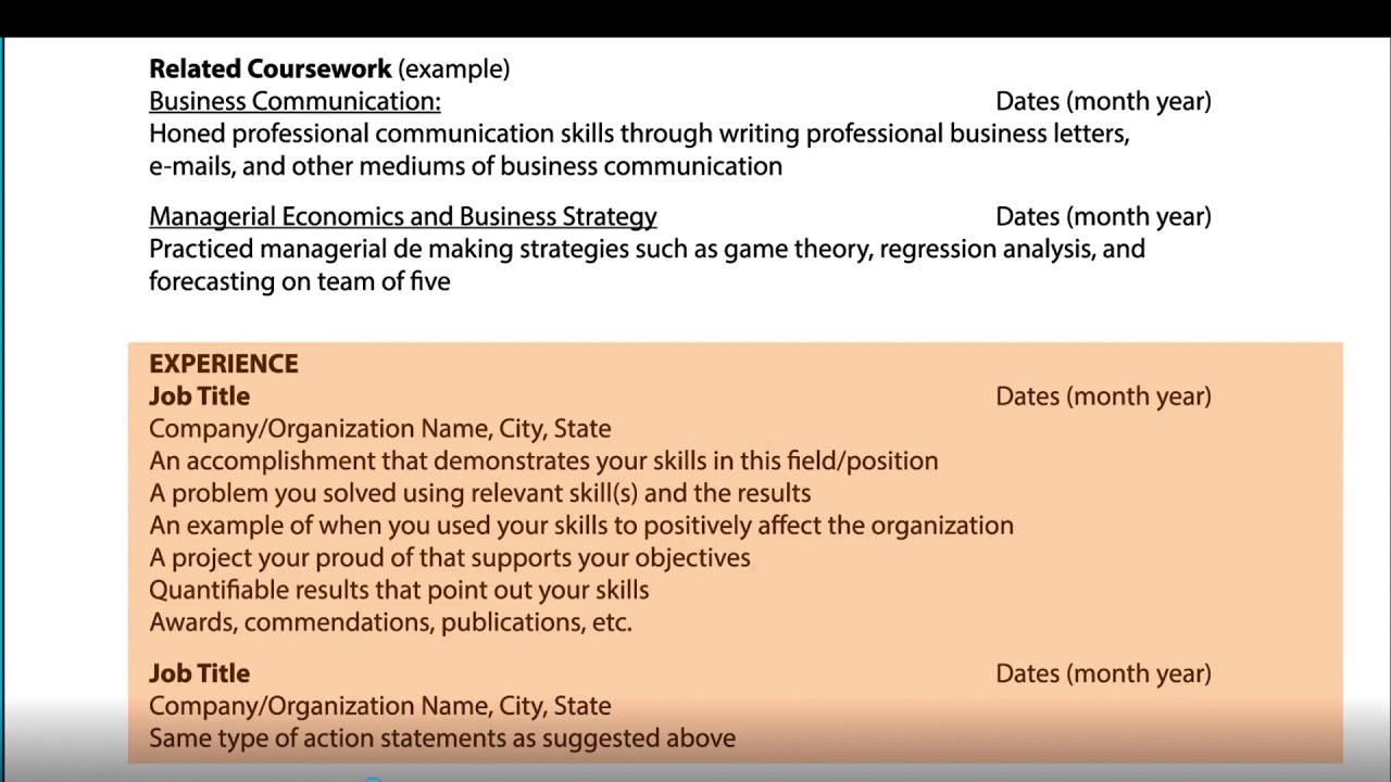 Resume Tutorial Youtube
