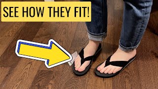 See how these KuaiLu Women's Yoga Foam Flip Flops fit!