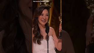 Michelle Yeoh 2023 Oscar's motivational speech! #shorts