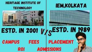 Heritage Institute of Technology v/s IEM, Kolkata || Honest Review || Anurag Thakur ||