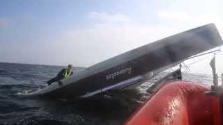 Danish sailor rescued after capsize in Dragonfly 28