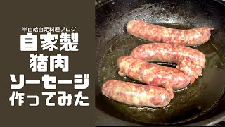 【ジビエ料理】絶品簡単誰でも作れる猪肉ソーセージ作ったよ