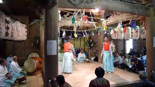 津野山神楽　二天　梼原町　三嶋神社　2010.10.30